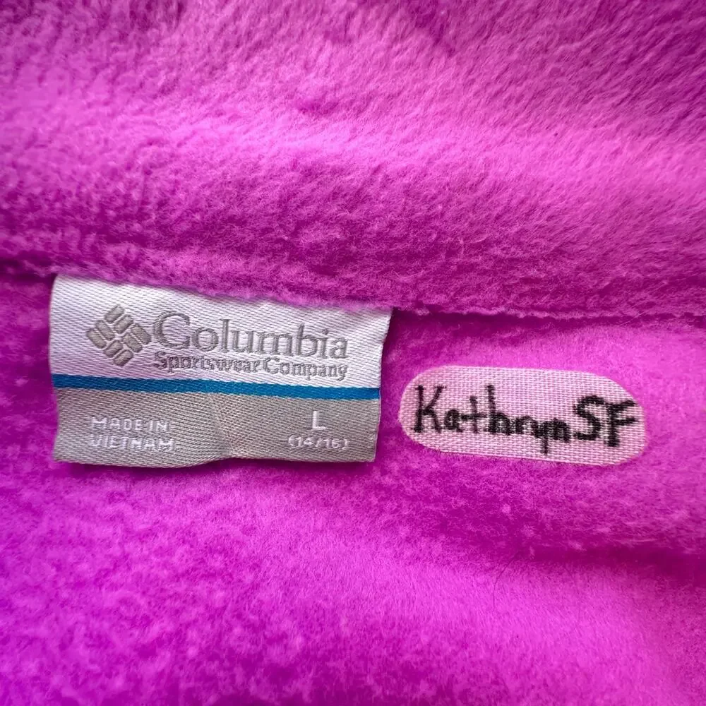 Columbia Girl's Purple Fleece Jacket VGUC 14/16